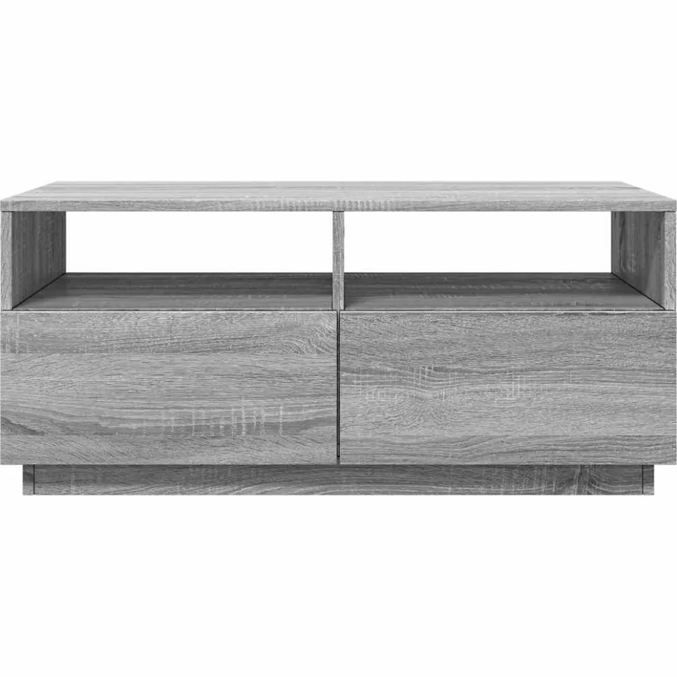 vidaXL Salontafel met LED-verlichting 90x49x40 cm grijs sonoma eiken, foto 4