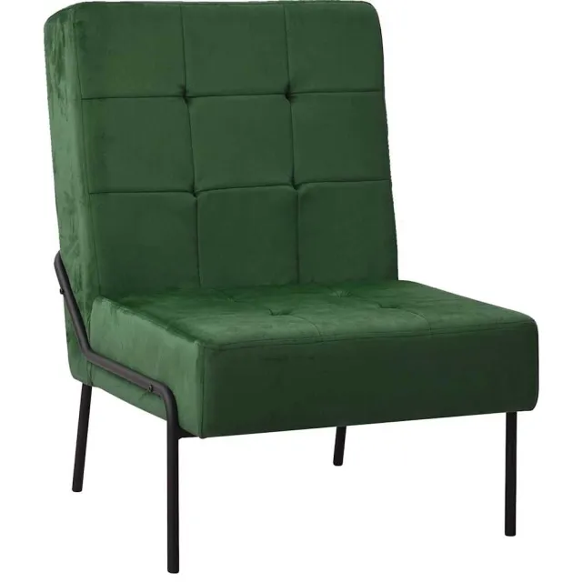 vidaXL Relaxstoel 65x79x87 cm fluweel donkergroen