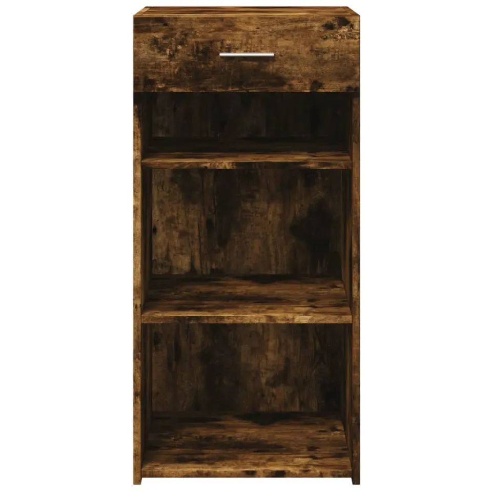 vidaXL Dressoir 45x42,5x93 cm bewerkt hout gerookt eikenkleurig Bruin