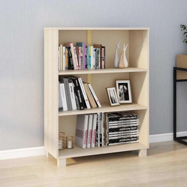 vidaXL Boekenkast HAMAR 85x35x112 cm massief grenenhout honingbruin bruin, foto 2