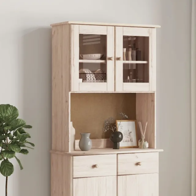 vidaXL Opzetkast ALTA 77x30x92 cm massief grenenhout bruin, foto 2