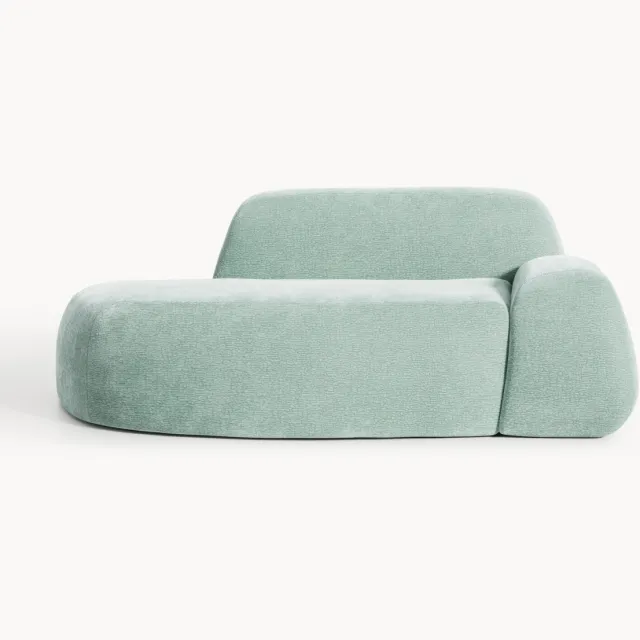 Westwing Collection Bank Wolke (2-zits) met chaise longue lichtgroen