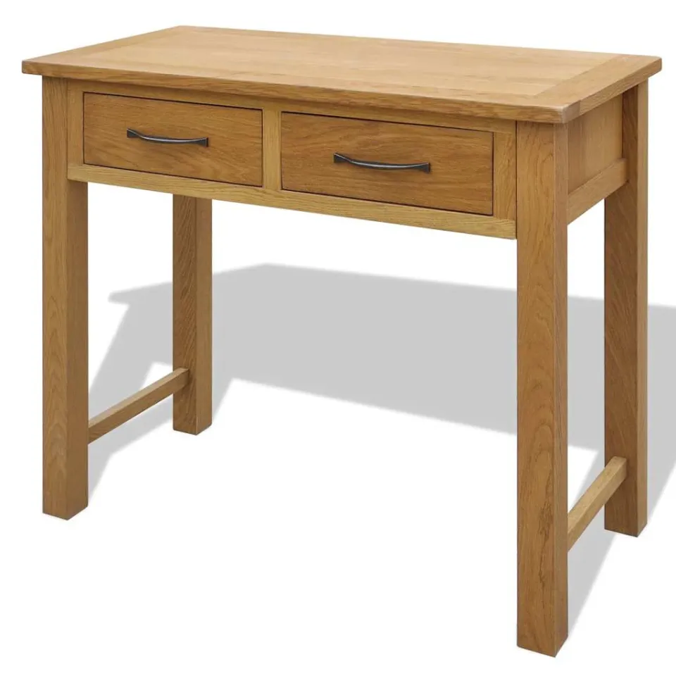 vidaXL Kaptafel met krukje massief eikenhout, foto 2
