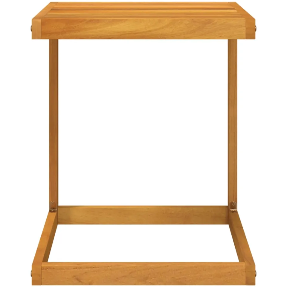 vidaXL Bijzettafel C-vormig 42x40x50 cm massief acaciahout bruin, foto 4