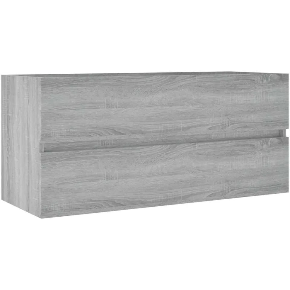 vidaXL Wastafelkast 100x38,5x45 cm bewerkt hout grijs sonoma eiken