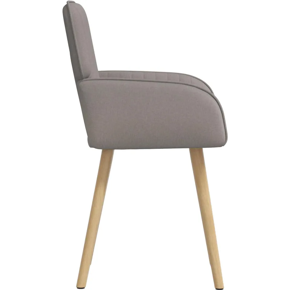 vidaXL Eettafelstoelen 2 st Stof Taupe 56,5 x 50 x 87,5 cm, foto 4