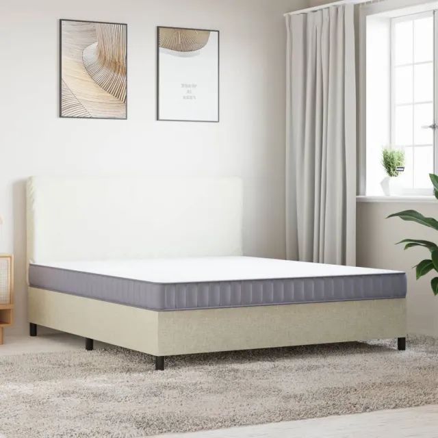 vidaXL Schuimmatras middelzacht 180x200 cm Wit