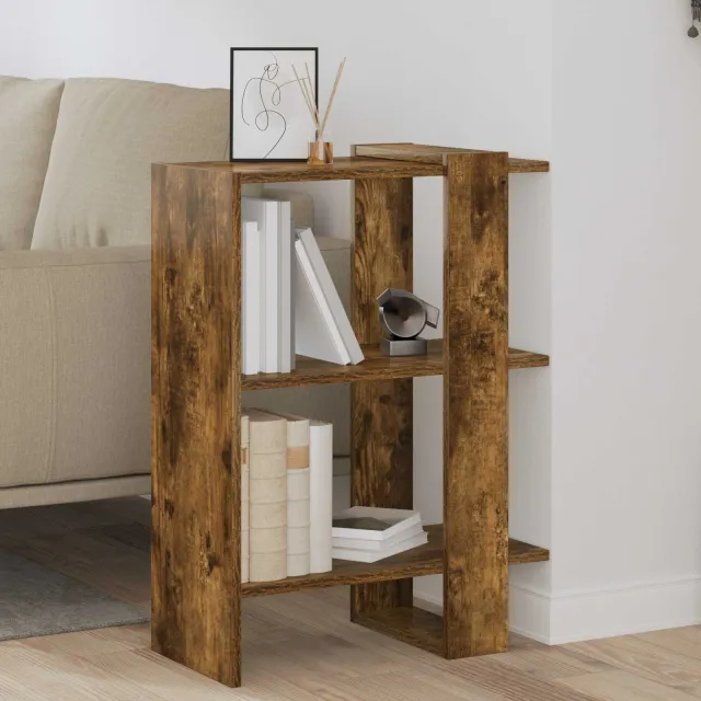 vidaXL Boekenkast 2-laags 52 x 25 x 71,5 cm Bewerkt hout Gerookt eiken Bruin