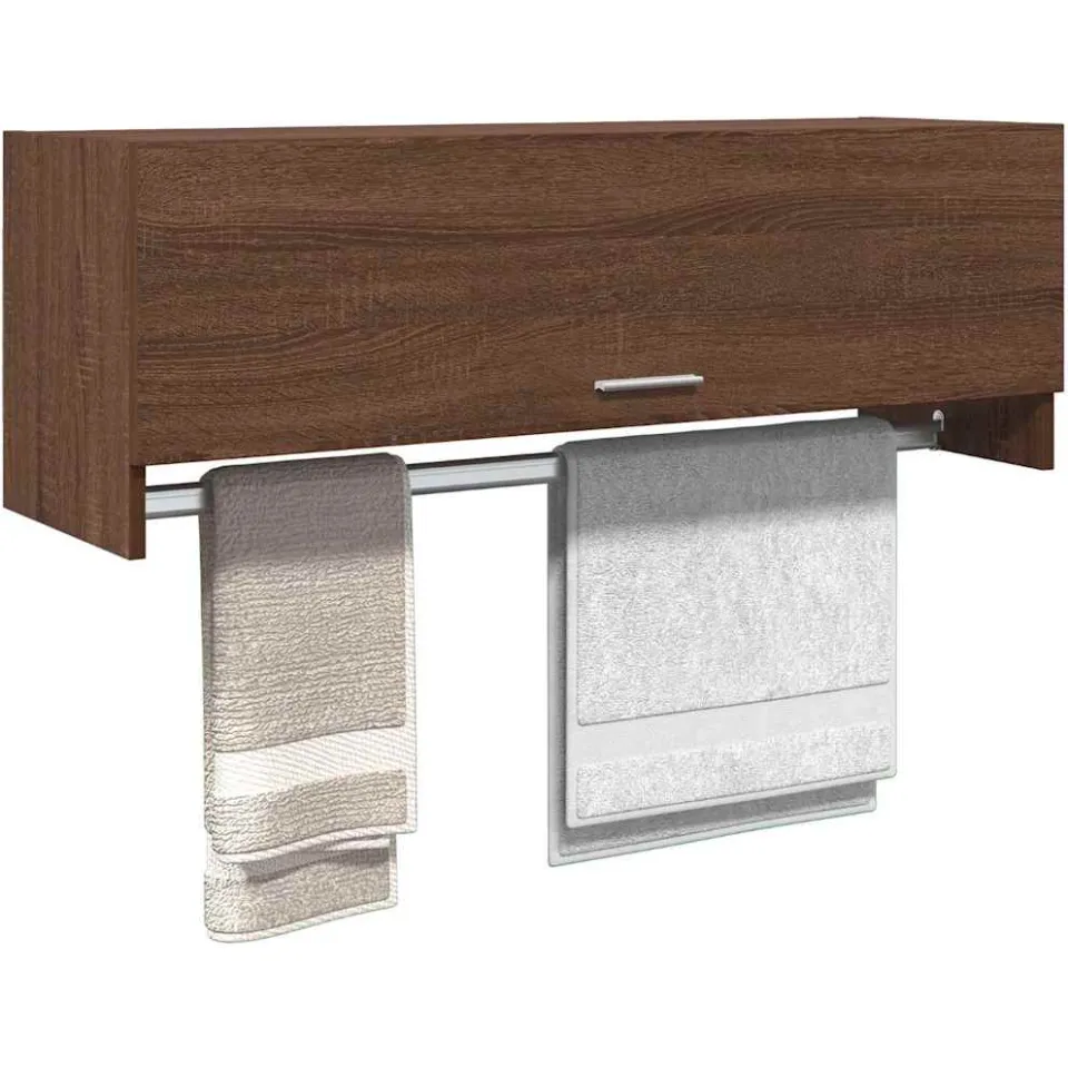 vidaXL Kledingkast 100x32,5x35 cm bewerkt hout bruin eikenkleur