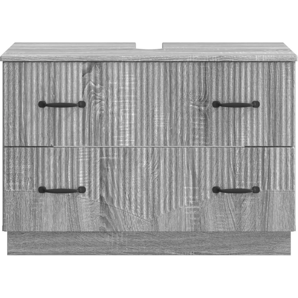 vidaXL Badkamer wastafelkast HOORN Grijs Sonoma 82 x 41 x 56 cm, foto 4