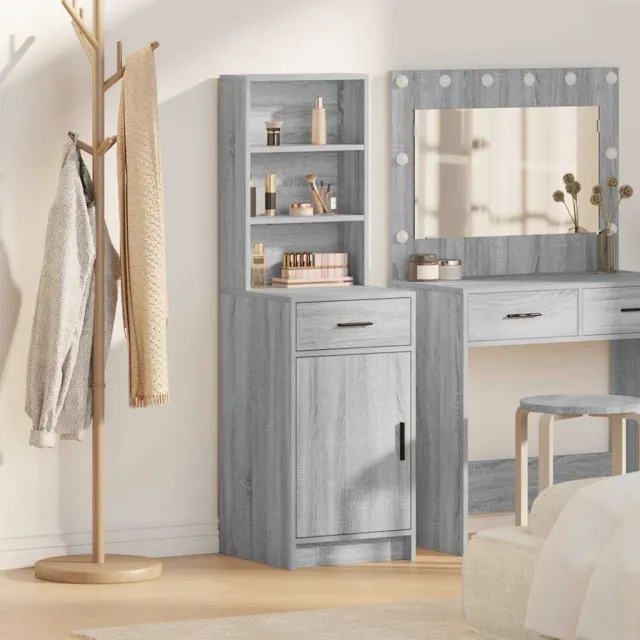 vidaXL Hoge kast Grijs Sonoma 41 x 40 x 135 cm Bewerkt hout, foto 2