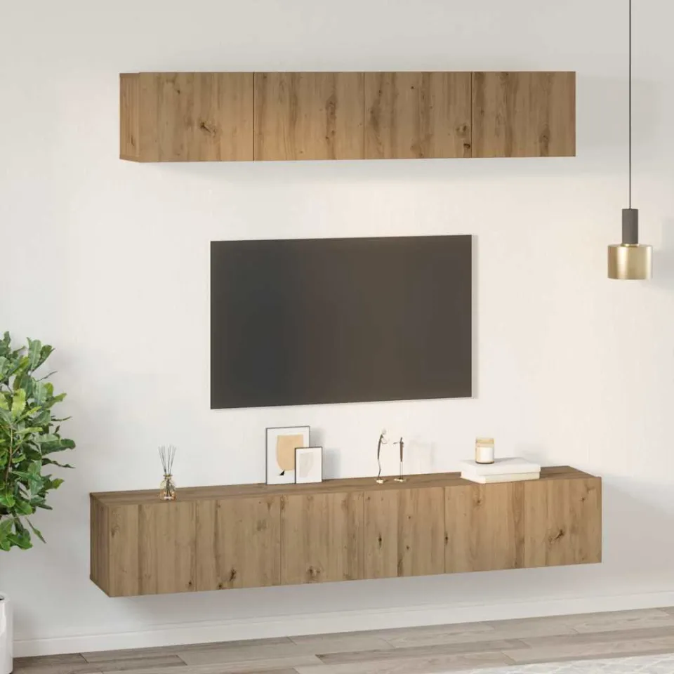 vidaXL Tv-meubelset 5 st 80 x 30 x 30 cm Artisan Eiken, foto 4