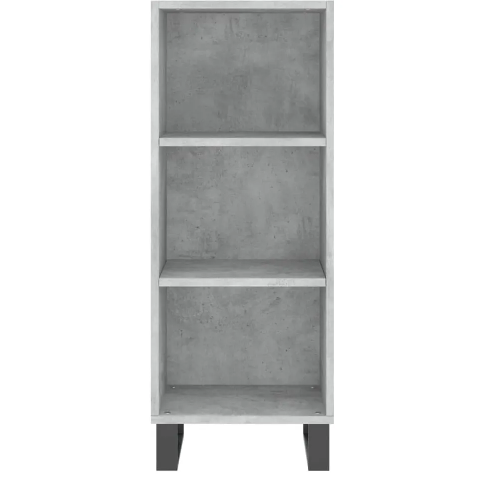vidaXL Dressoir 34,5x32,5x90 cm bewerkt hout betongrijs