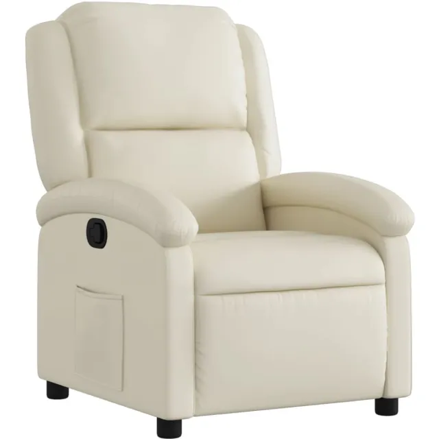 vidaXL Relaxfauteuil - crèmekleurig - kunstleer