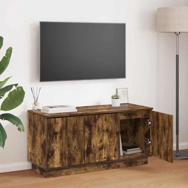 vidaXL TV-kast 100 x 38 x 49 cm Gerookt eiken Bewerkt hout, foto 2