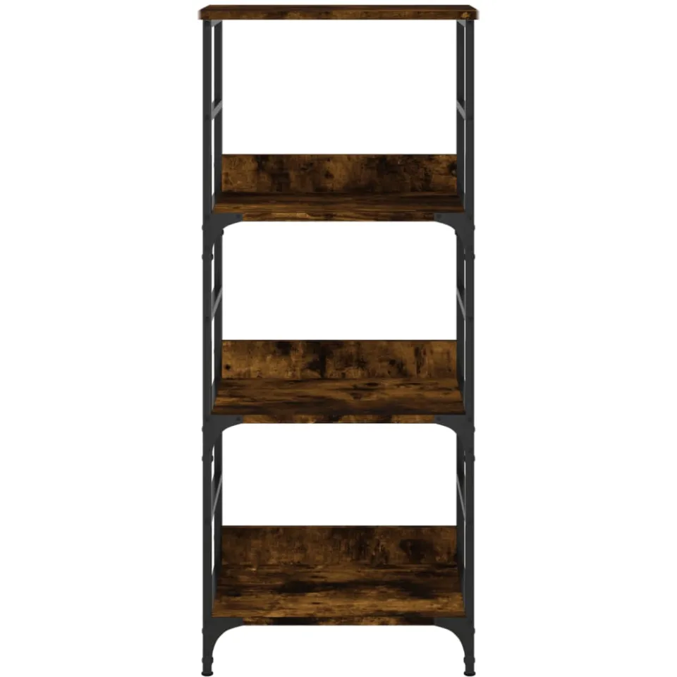 vidaXL Boekenrek 50x33x117,5 cm bewerkt hout gerookt eikenkleurig Bruin