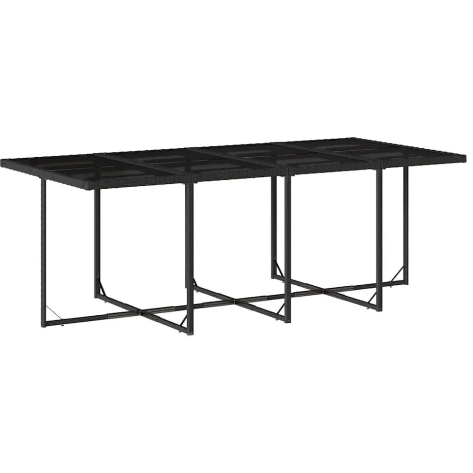 vidaXL 9-delige Tuinset poly rattan zwart, foto 3
