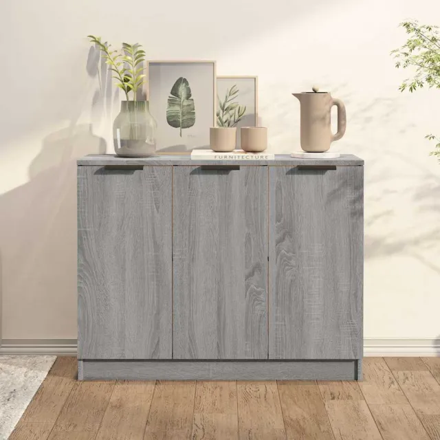 vidaXL Dressoir 90,5x30x70 cm bewerkt hout grijs sonoma eikenkleurig, foto 2