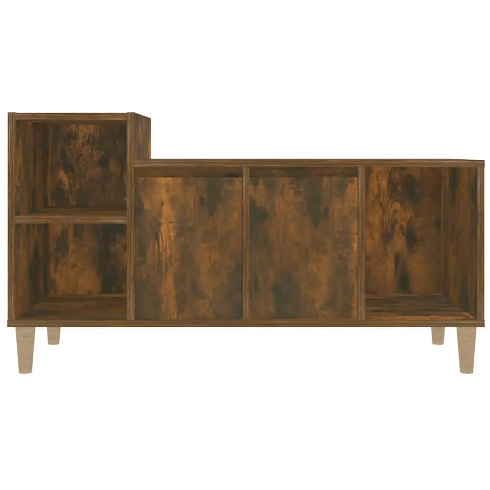 vidaXL Tv-meubel 100x35x55 cm bewerkt hout gerookt eikenkleurig, foto 3