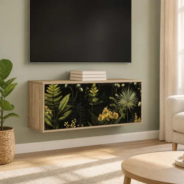 vidaXL Wandgemonteerd tv-meubel RHENEN 102 x 33 x 40 cm Sonoma Eiken Bruin