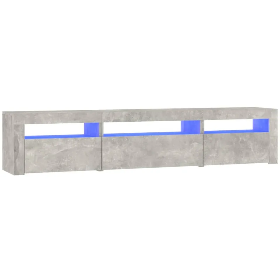 vidaXL Tv-meubel met LED-verlichting 195x35x40 cm betongrijs