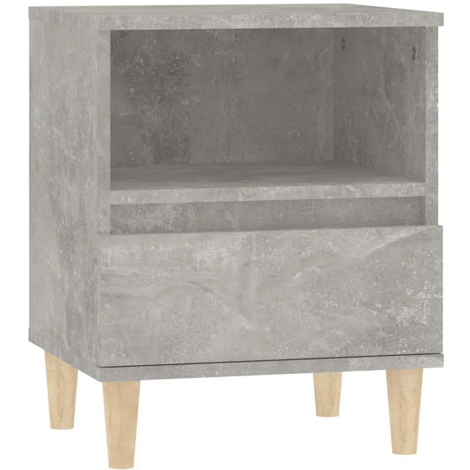 vidaXL Nachtkastjes 2 st 40x35x50 cm betongrijs grijs, foto 4
