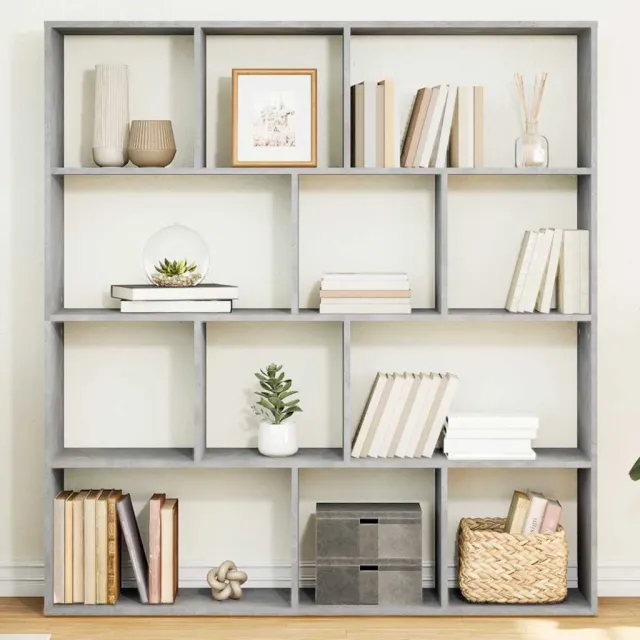 vidaXL Boekenkast 132x29x141,5 cm bewerkt hout betongrijs grijs, foto 2