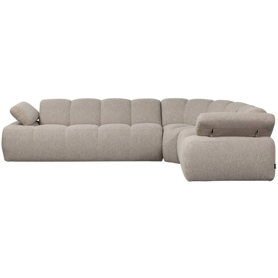 WOOOD Mojo Hoekbank Rechts - Bouclé - Beige Melange - 74x310x230, foto 3