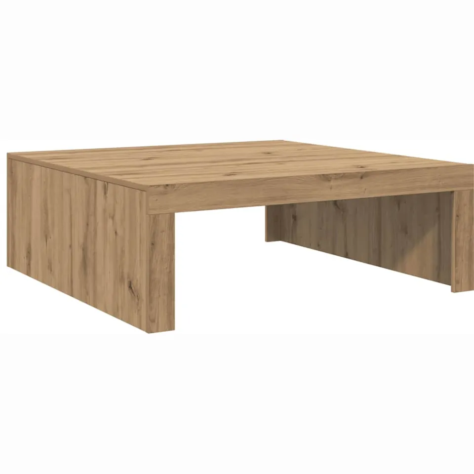 vidaXL Salontafel 100x100x35 cm bewerkt hout artisanaal eikenkleurig, foto 3