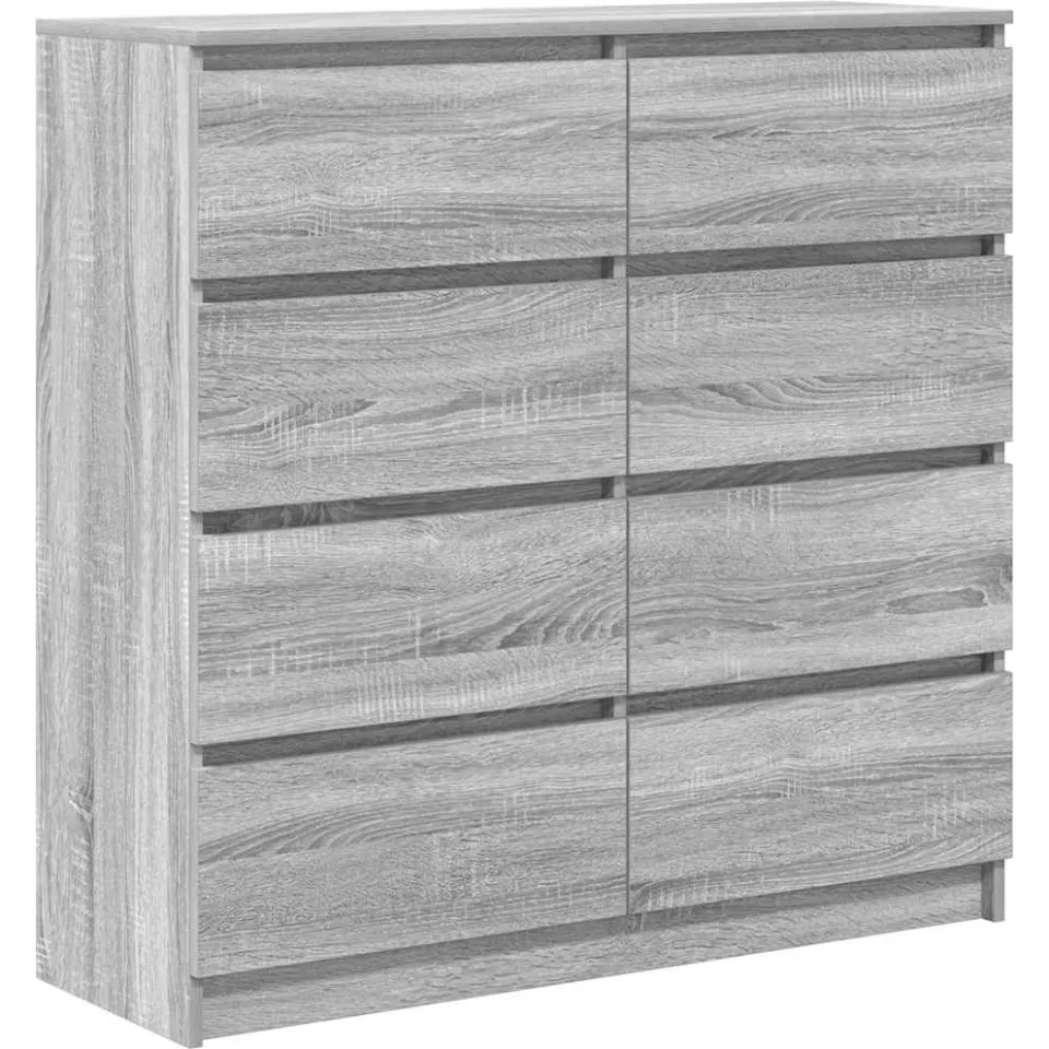 vidaXL Dressoir 100x35x99 cm spaanplaat grijs sonoma