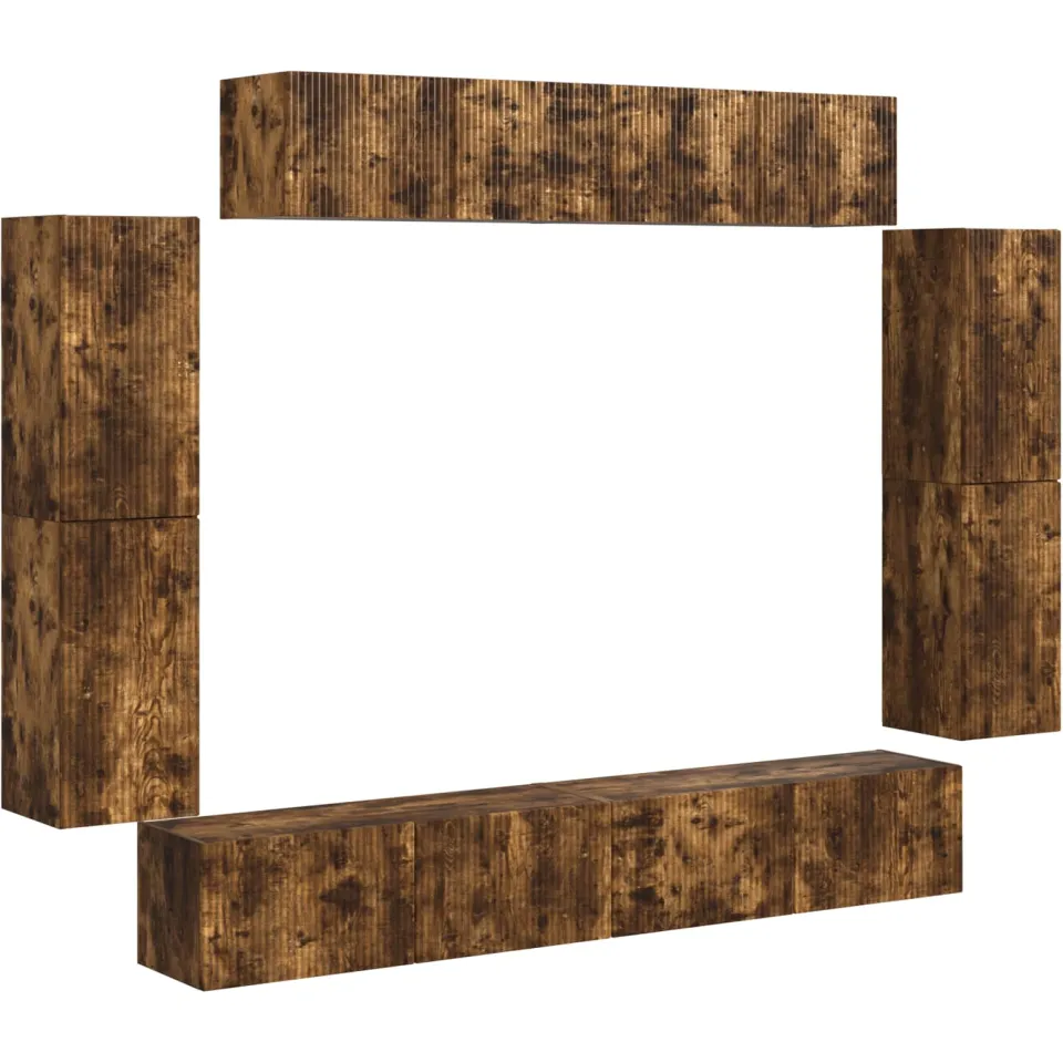 vidaXL TV-kast 8 st 98 x 31 x 29,5 cm Gerookt eiken, foto 3