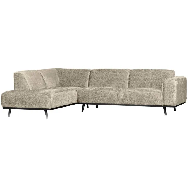 WOOOD Statement Hoekbank Links - Boucle - Beige - 77x274x210