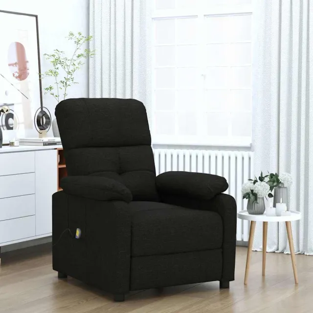 vidaXL Massagestoel stof zwart, foto 2