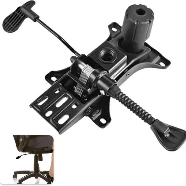 Thuys Bureaustoel Schommelmechanisme – Vervangingsplaat Voor Bureaustoel En Gaming Chair – Metalen Zitmechanisme Zwart