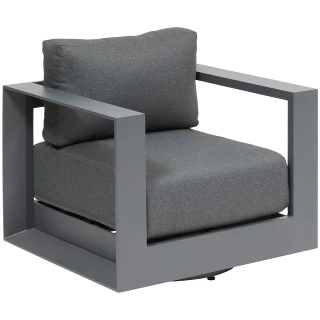 Hespéride Draaibare tuinstoel van aluminium ALLURE Gris graphite