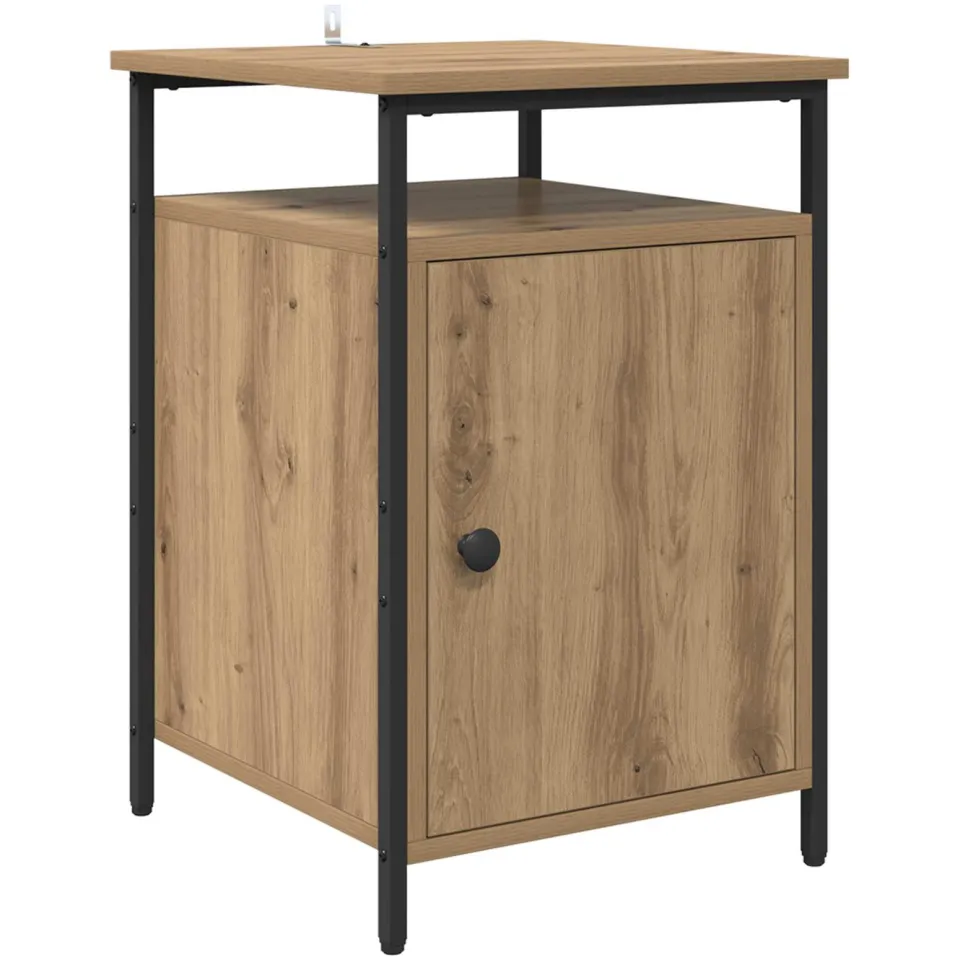 vidaXL Nachtkastje Artisan Eiken 40 x 42 x 60cm Bewerkt hout, foto 3