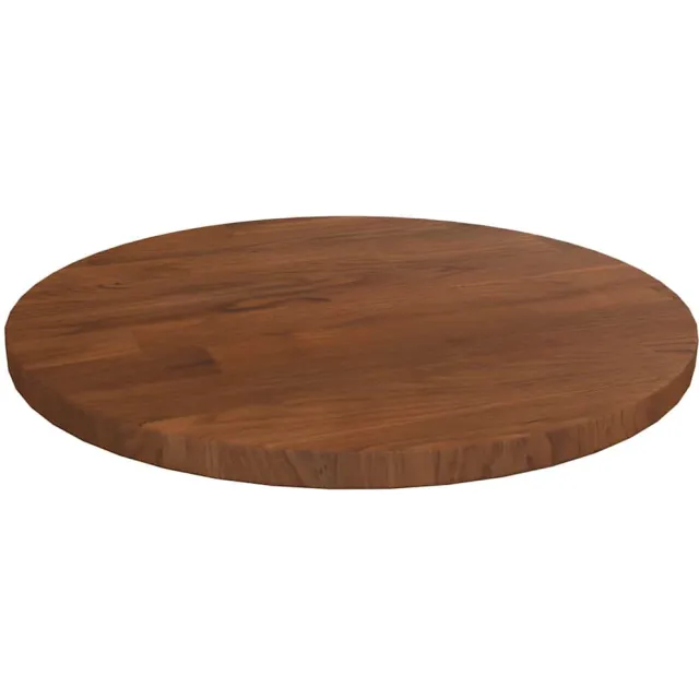 vidaXL Tafelblad rond Ø30x1,5 cm bewerkt massief eikenhout donkerbruin