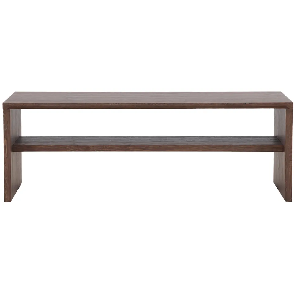 Nest living Rae houten salontafel donkerbruin - 100 x 38 cm