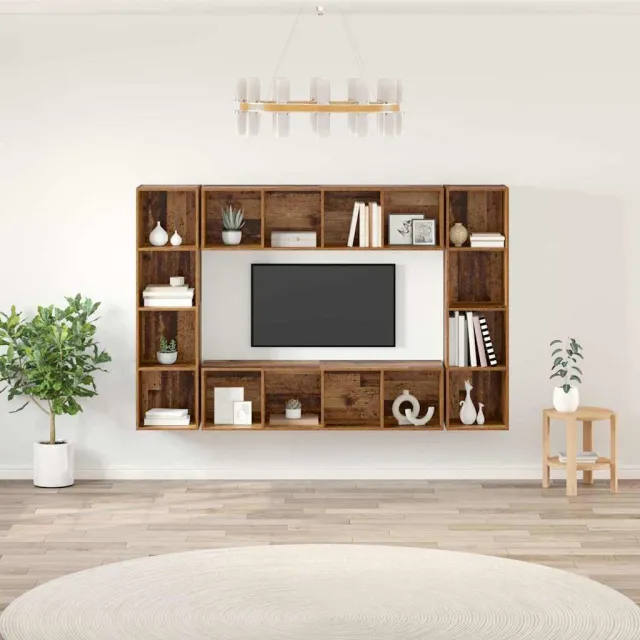 vidaXL Tv-meubelset 4 st 37 x 37 x 142,5 cm Bruin