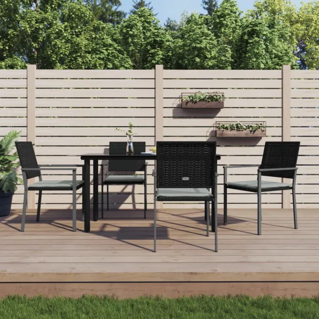 vidaXL 5-delige Tuinset met kussens poly rattan en staal, foto 2