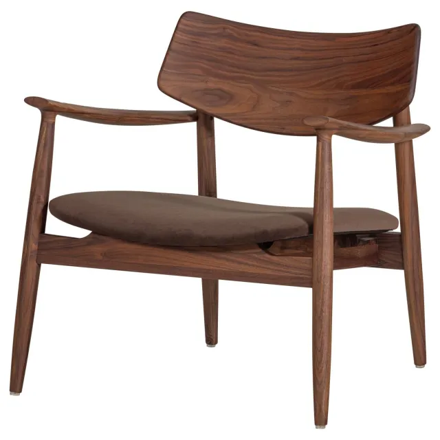 WOOOD Bask Fauteuil - Walnoothout - Bruin - 72x69x70 brown