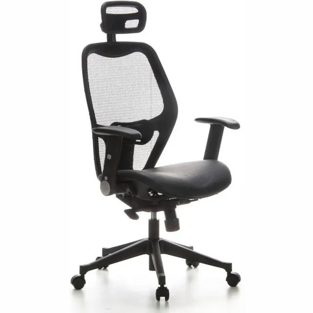 hjh office Air-Port - Bureaustoel - Leder / stof - Zwart