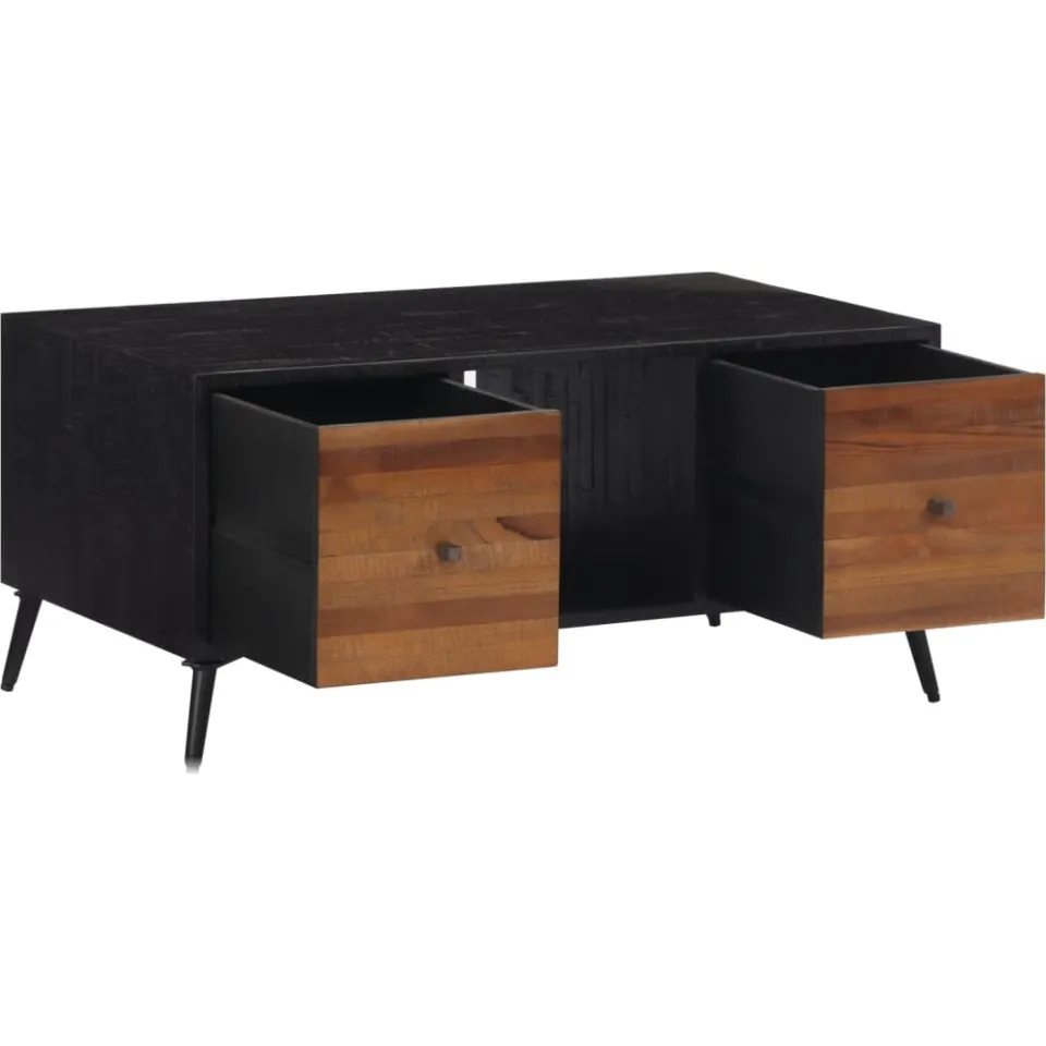 vidaXL Salontafel 90x50x41 cm massief gerecycled teakhout bruin, foto 2
