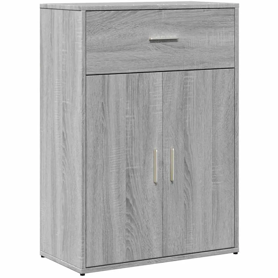 vidaXL Dressoir 60x30x84 cm bewerkt hout grijs sonoma eikenkleurig