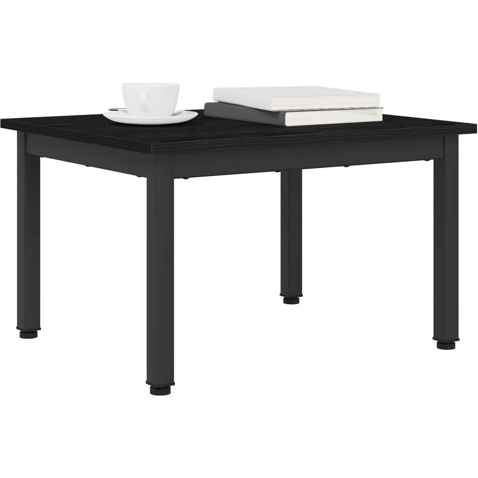vidaXL Salontafel Zwart Eiken 60 x 50 x 36 cm Bewerkt hout