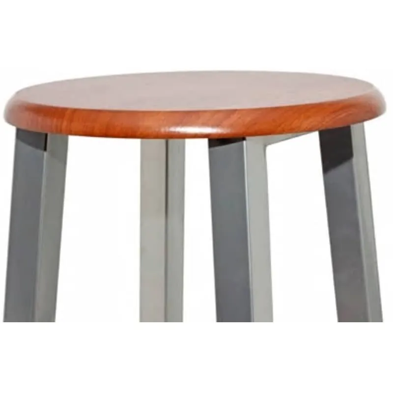 vidaXL Barkrukken 2 st metaal met MDF zitting zilver, foto 4
