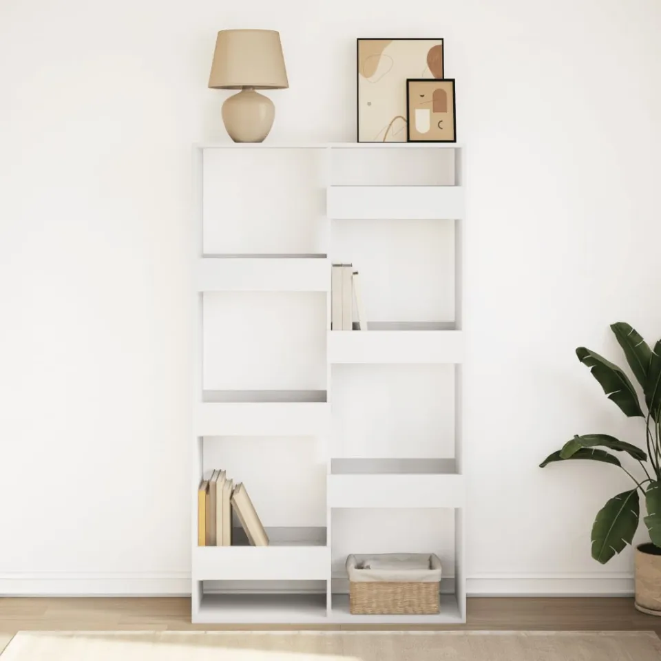 vidaXL Boekenkast 100x33x175 cm bewerkt hout wit, foto 2