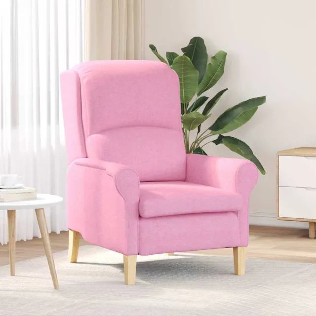 vidaXL Fauteuil Roze Stof