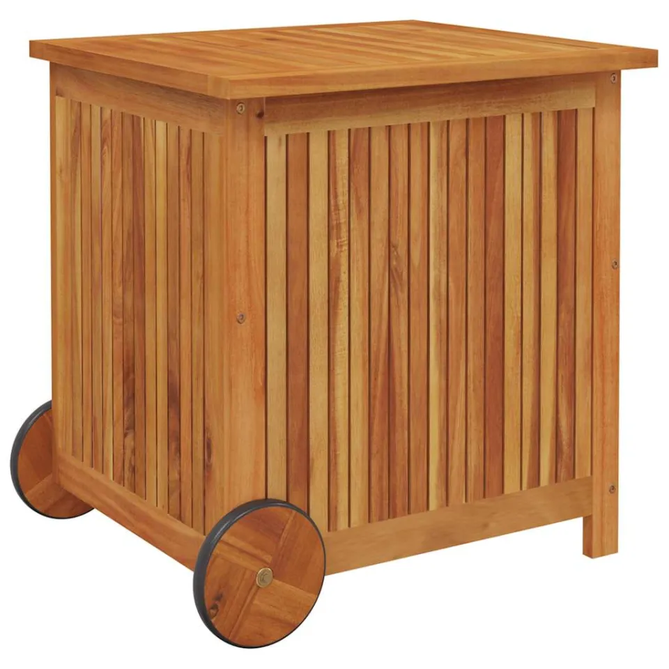 vidaXL Tuinbox met wieltjes 60x50x58 cm massief acaciahout bruin, foto 3