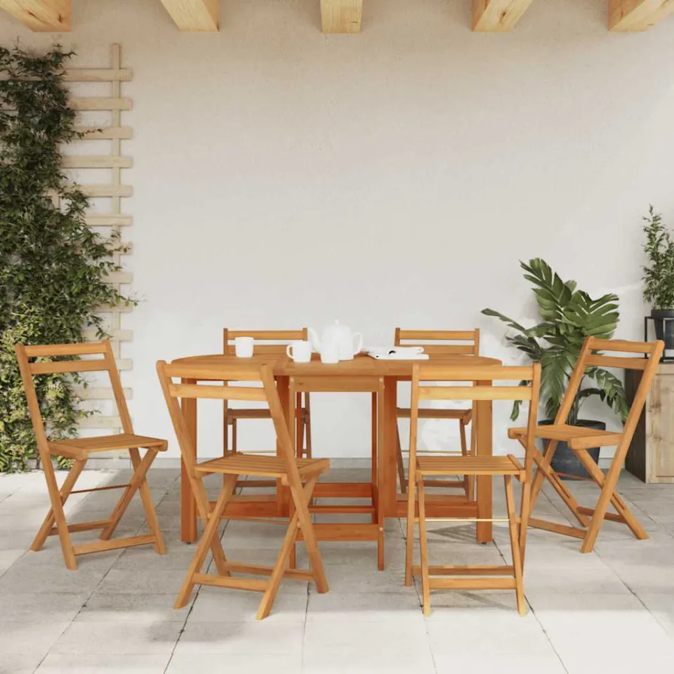 vidaXL Tuintafel 130x90x72 cm massief acaciahout bruin, foto 3